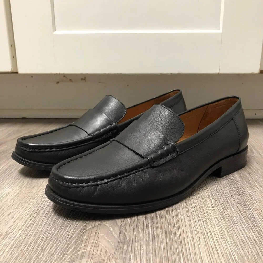 Miz Mooz Issy Flats Black Genuine Leather Loafers EU Size 41 Shoes Minimalist